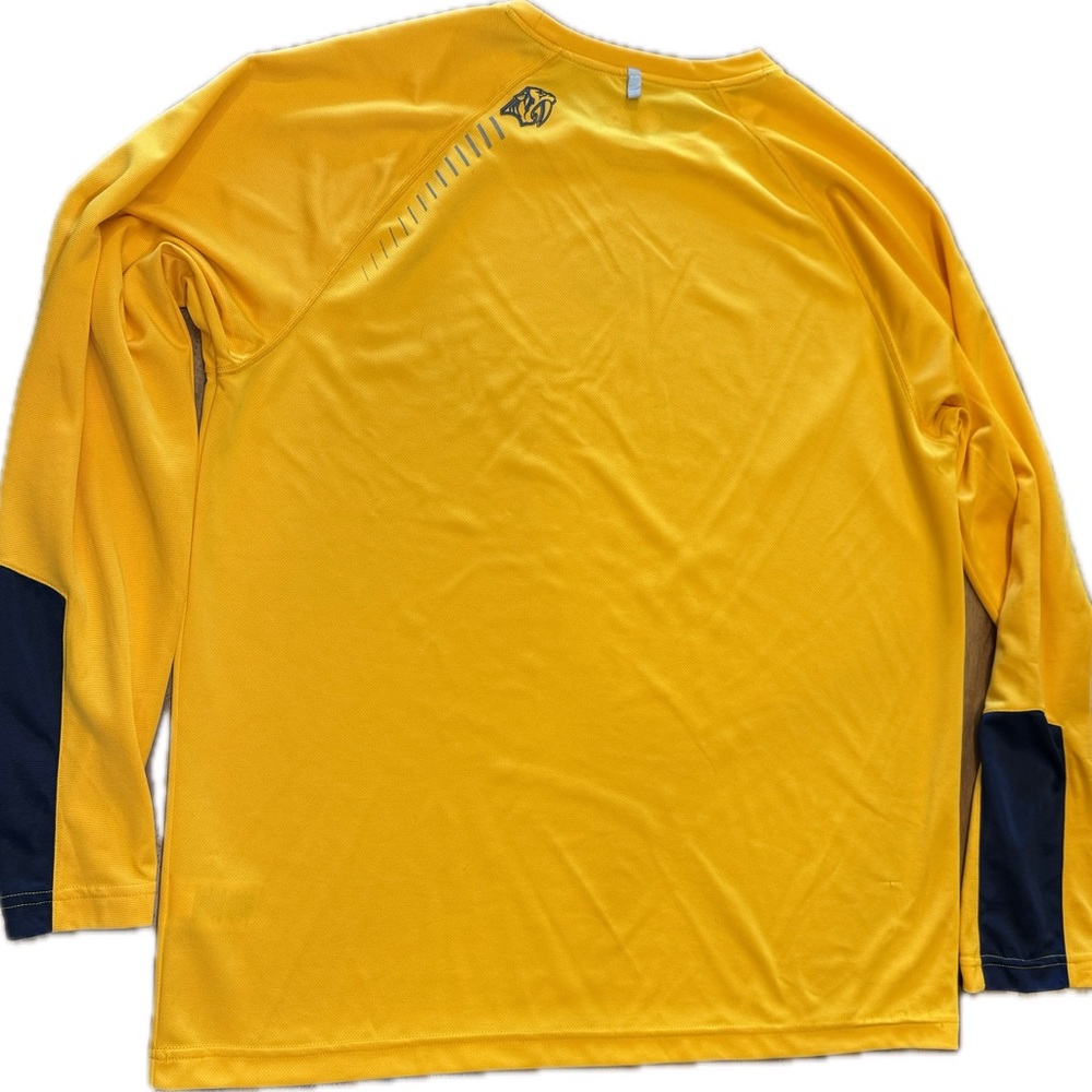 Majestic Nashville Predators Yellow Long Sleeve Shirt - Picture 2 of 6
